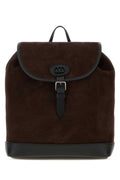 Valentino Garavani Suede and Leather Backpack — Brown