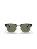 Ray-Ban 0RB3016 Clubmaster-Style Crystal Lens Sunglasses — Black