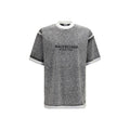 Balenciaga Logo-Embroidered Cotton T-Shirt — Gray