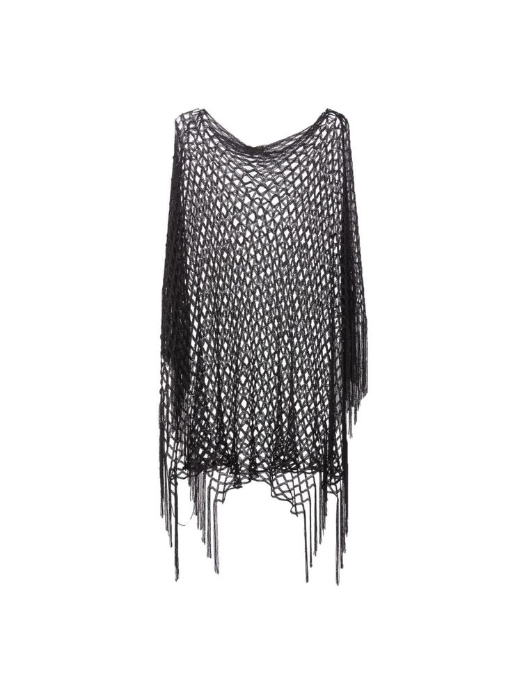 Liu Jo Mesh Net Shawl — Black