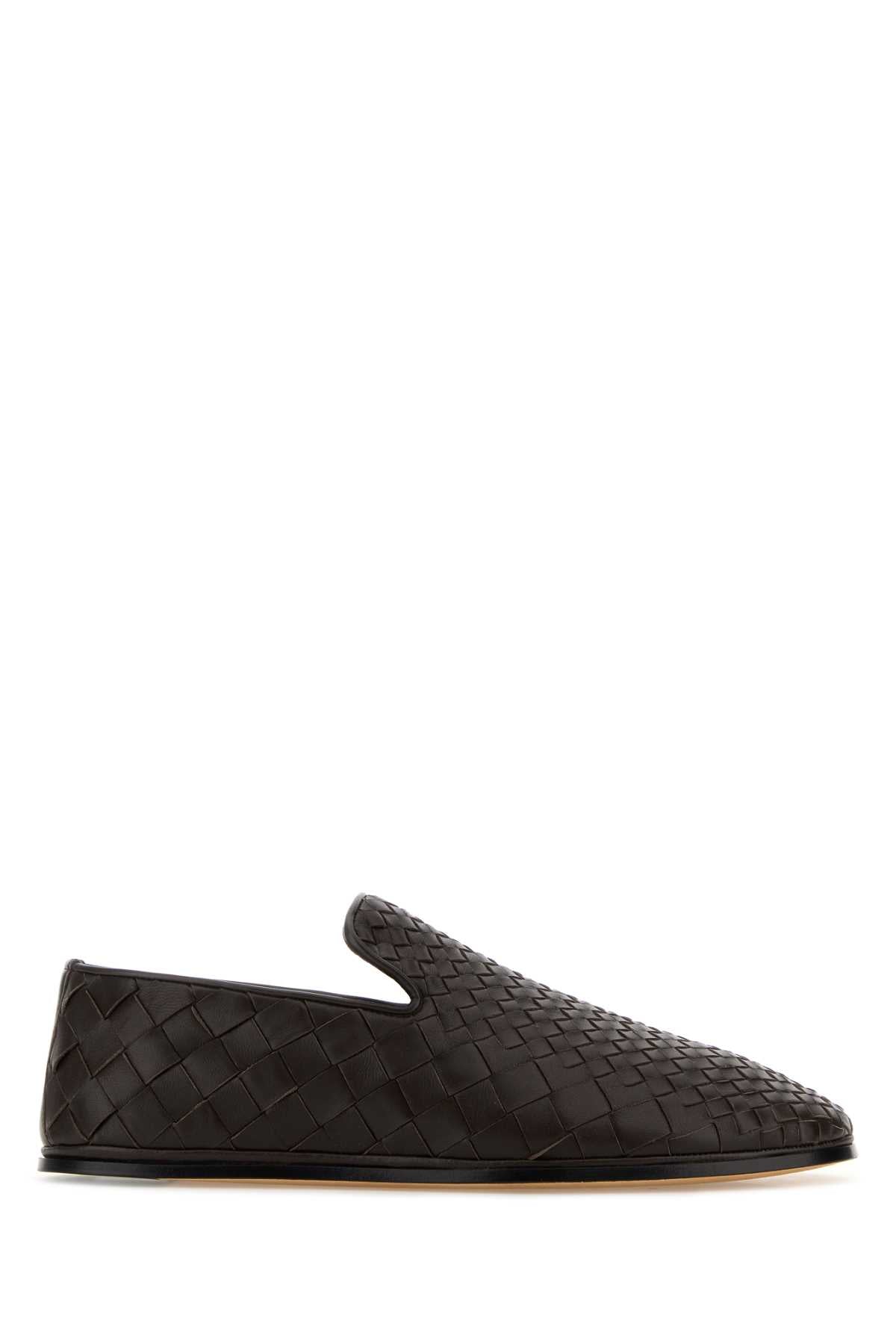 Bottega Veneta Intrecciato Woven Nappa Leather Slipper — Brown