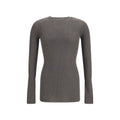 Rick Owens Ribbed Merino Wool Sweater — Gray