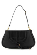 Chloé Pleated Leather Shoulder Bag — Black