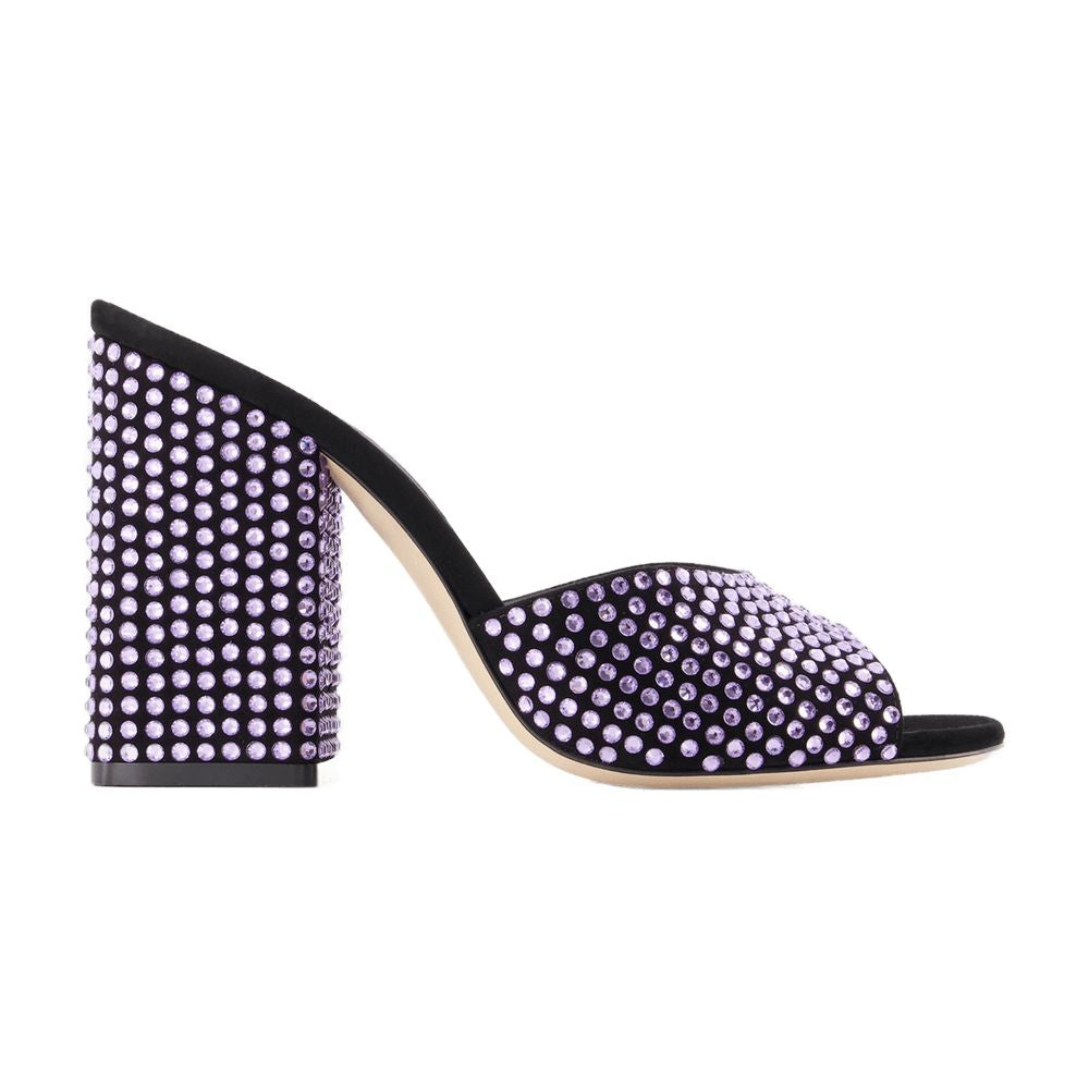 Paris Texas Studded Heel Mule — Purple