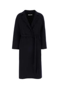 Jil Sander Wool Wrap Coat — Black