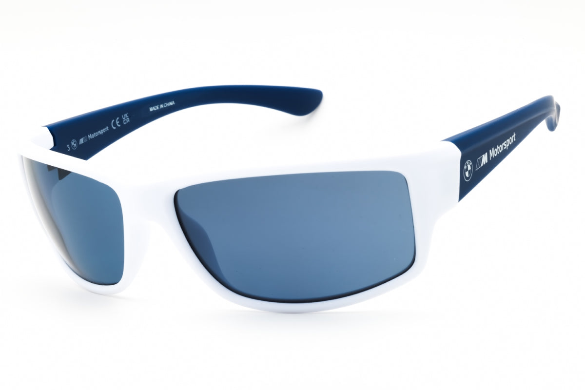 Bmw BS003321M Rectangle Full Rim Sunglasses — White