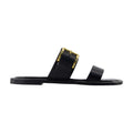 AMI Paris Buckle-Strap Calfskin Sandal — Black