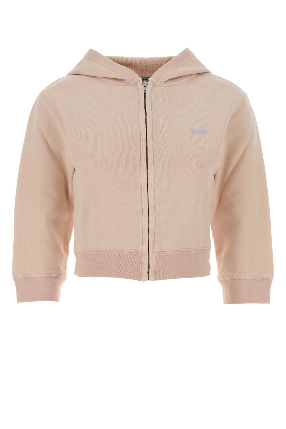 Prada Cotton Zip-Up Sweatshirt — Pink