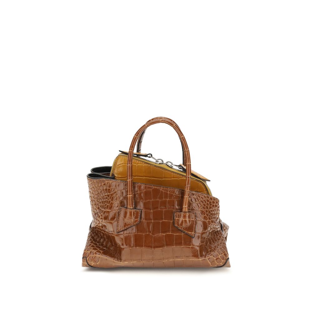 The Attico La Passeggiata Top Handle Bag — Brown