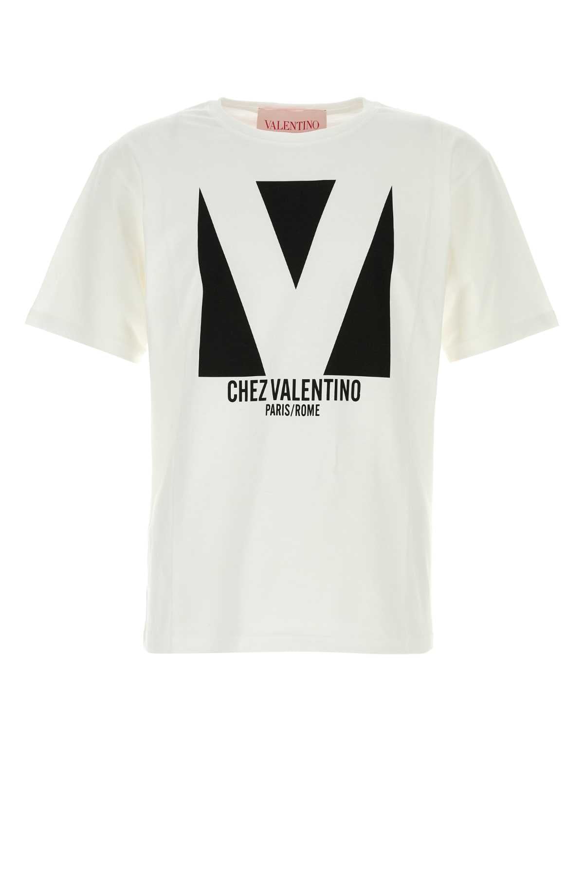 Valentino Garavani Logo-Print Cotton T-Shirt — White