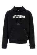 Moschino Logo-Printed Cotton Sweatshirt — Black