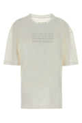 Maison Margiela Logo-Embroidered Cotton T-shirt — White