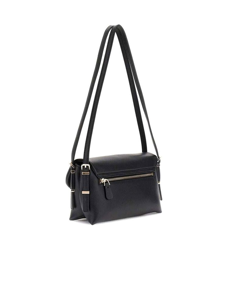 Guess Lefia Flap Shoulder Bag — Black