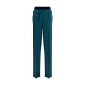 Tom Ford Stretch Silk Satin Trousers — Teal