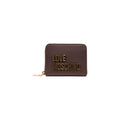Love Moschino Logo-Embossed Polyurethane Wallet — Brown