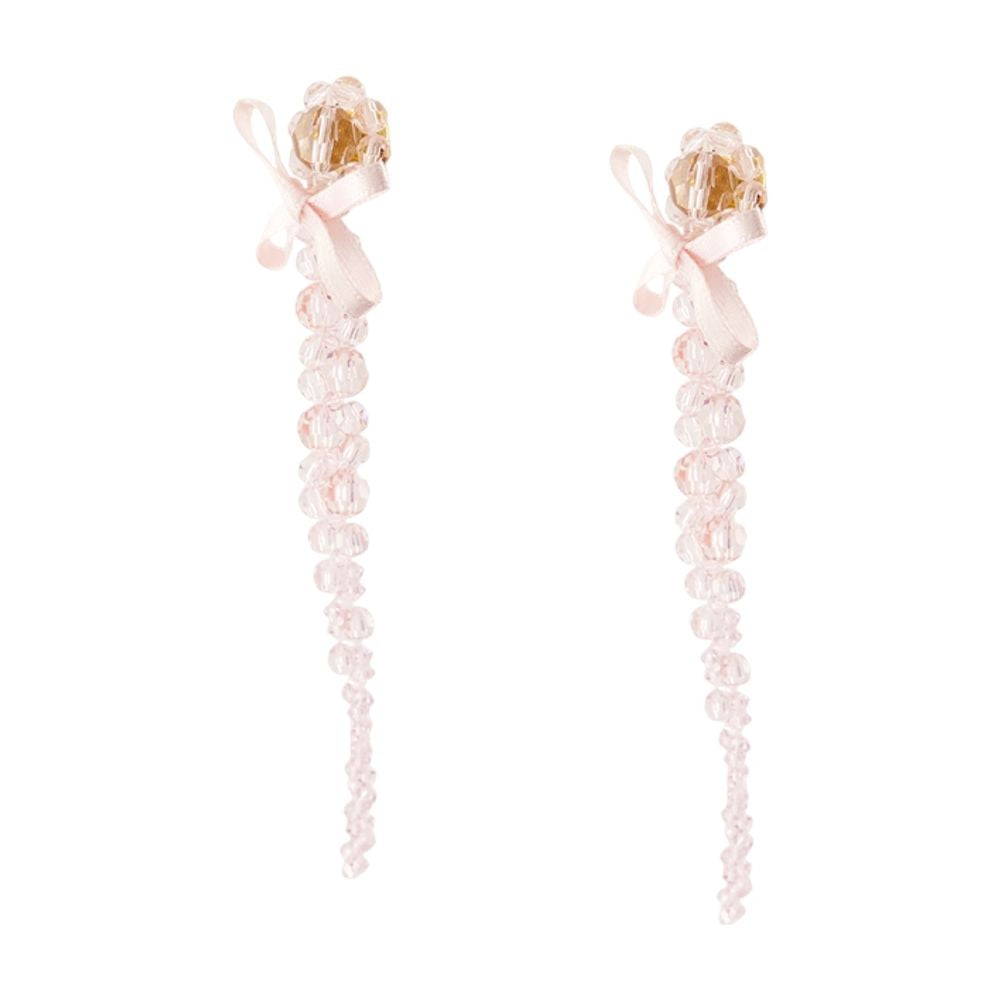Simone Rocha Bow Drip Earrings — Pink
