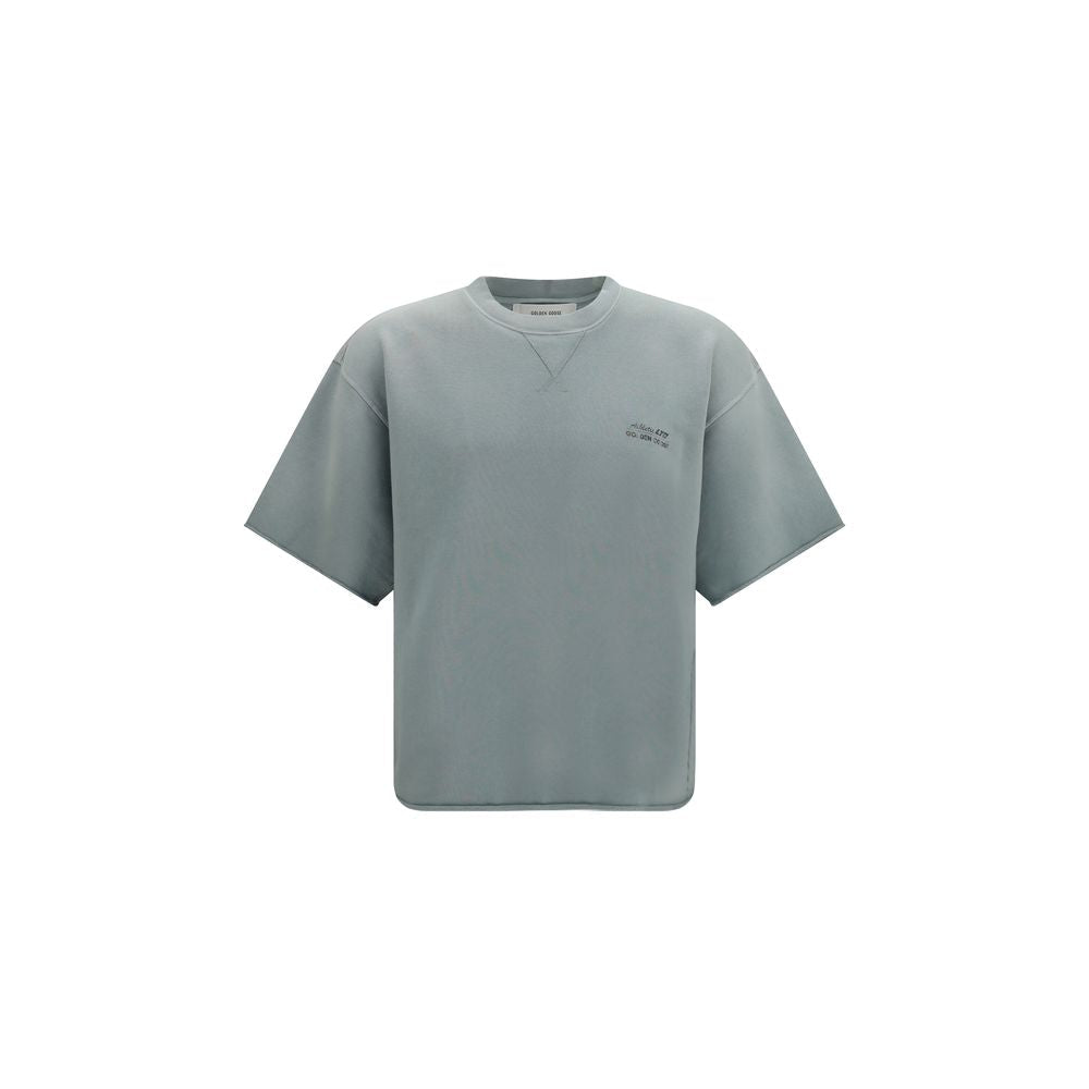 Golden Goose Crew-Neck Cotton T-Shirt — Gray