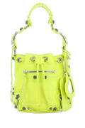 Balenciaga Neon Lamb Leather Bucket Bag — Yellow