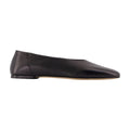 Toteme Calfskin Slip-On Flat — Black