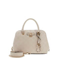 Guess Dita Dome Satchel Bag — Beige