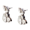 Self-Portrait Crystal Cluster Earrings — Silver