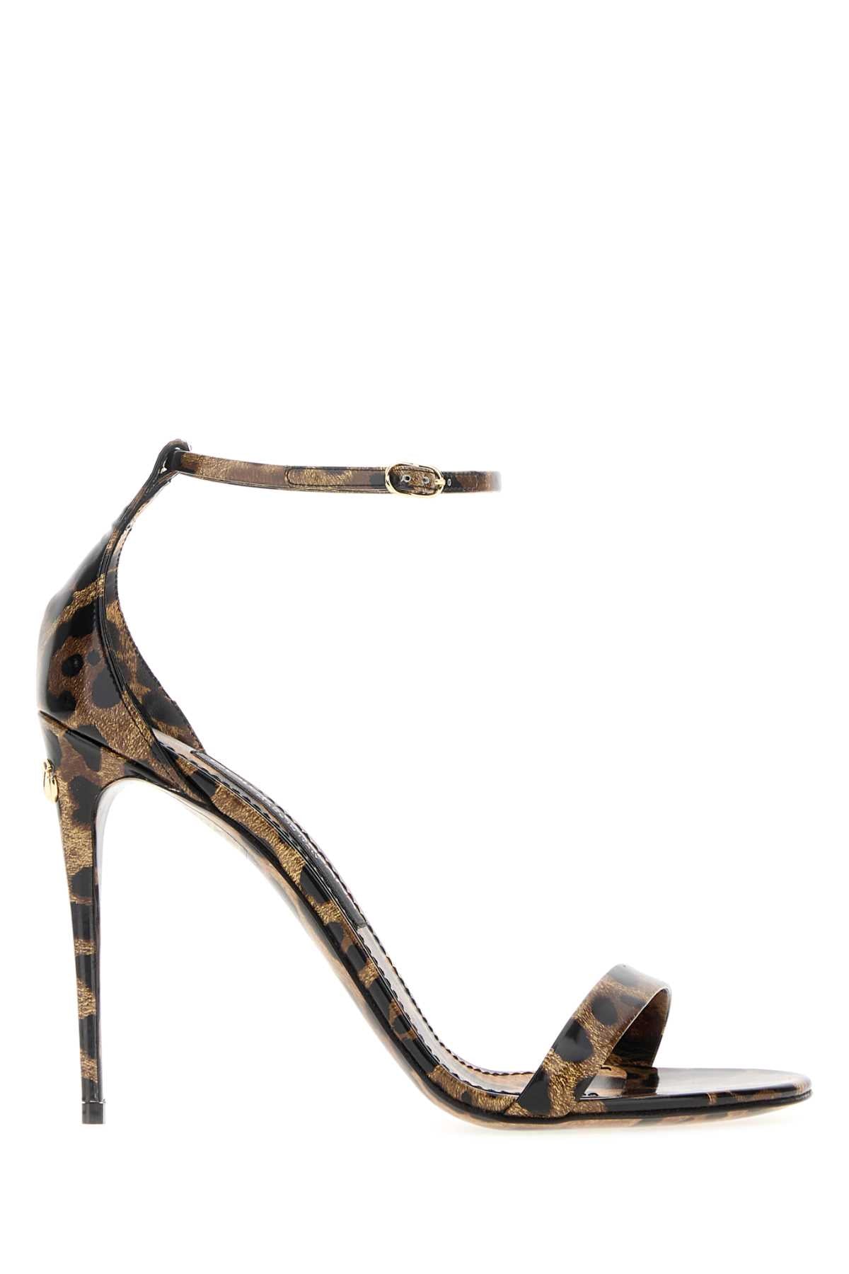 Dolce & Gabbana Leo Heel Sandal — Gold