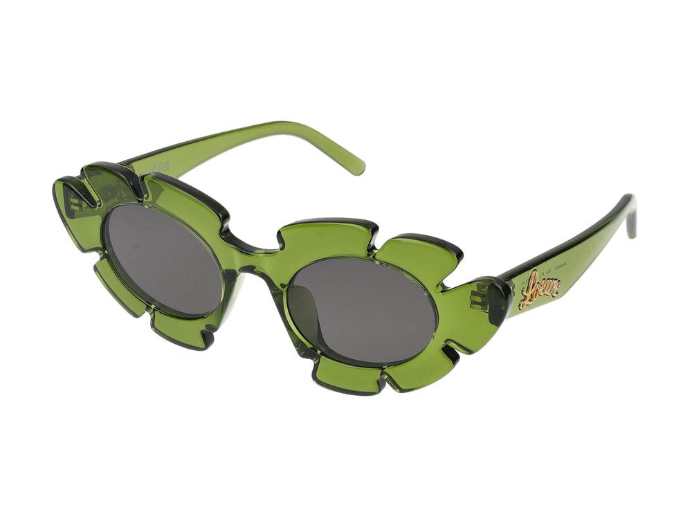 Loewe LW40088U Novelty Lily-Pad Frame Sunglasses — Green