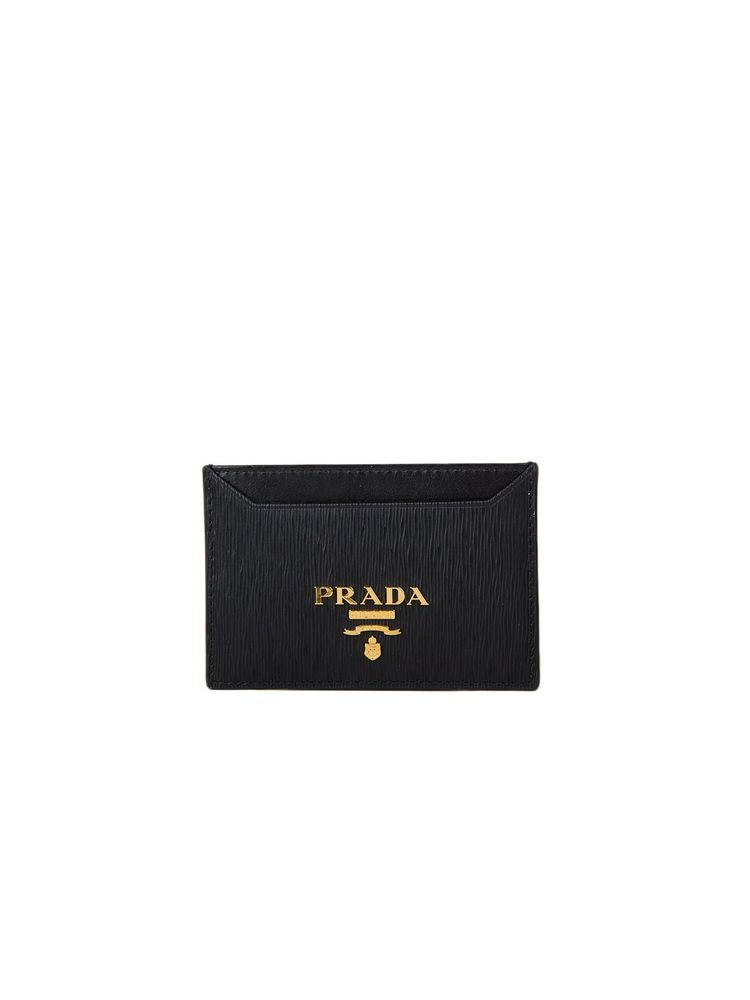 Prada Calfskin Card Case — Black