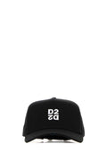 Dsquared2 BCM096405C00001 Logo-Embroidered Cotton Baseball Cap — Black