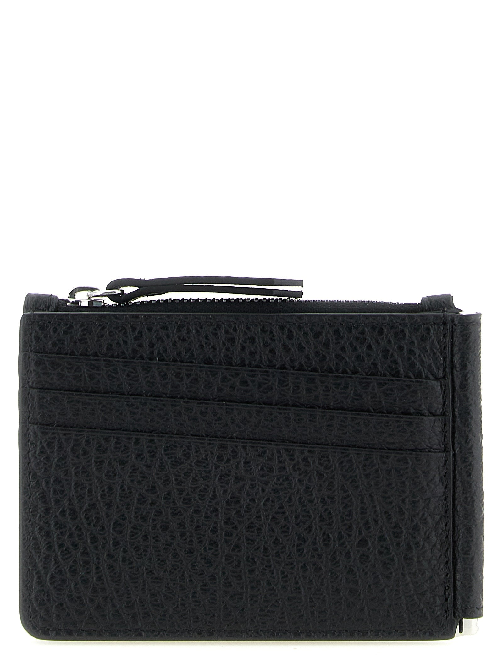 Maison Margiela Hammered Calfskin Leather Wallet — Black