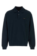 Prada Cotton Logo Polo Shirt — Navy
