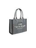 Marc Jacobs Striped Canvas Tote Bag — Blue