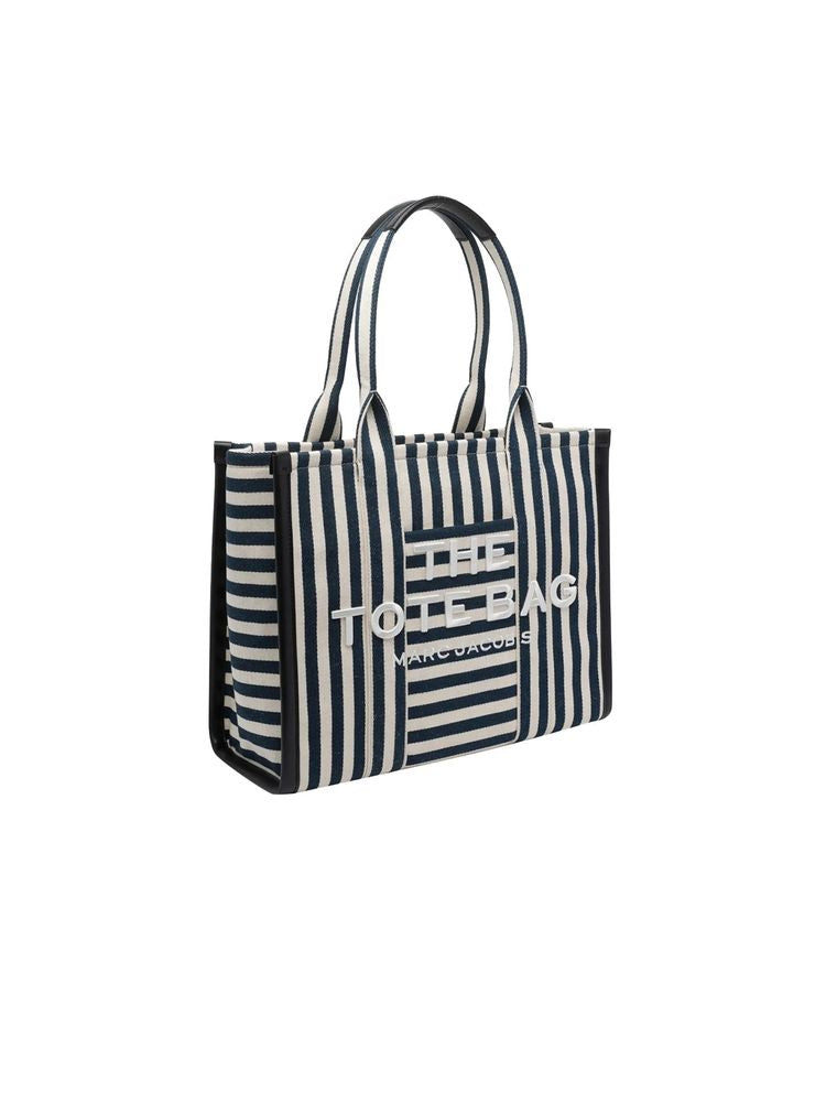 Marc Jacobs Striped Canvas Tote Bag — Blue