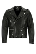 Saint Laurent Leather Biker Jacket — Black