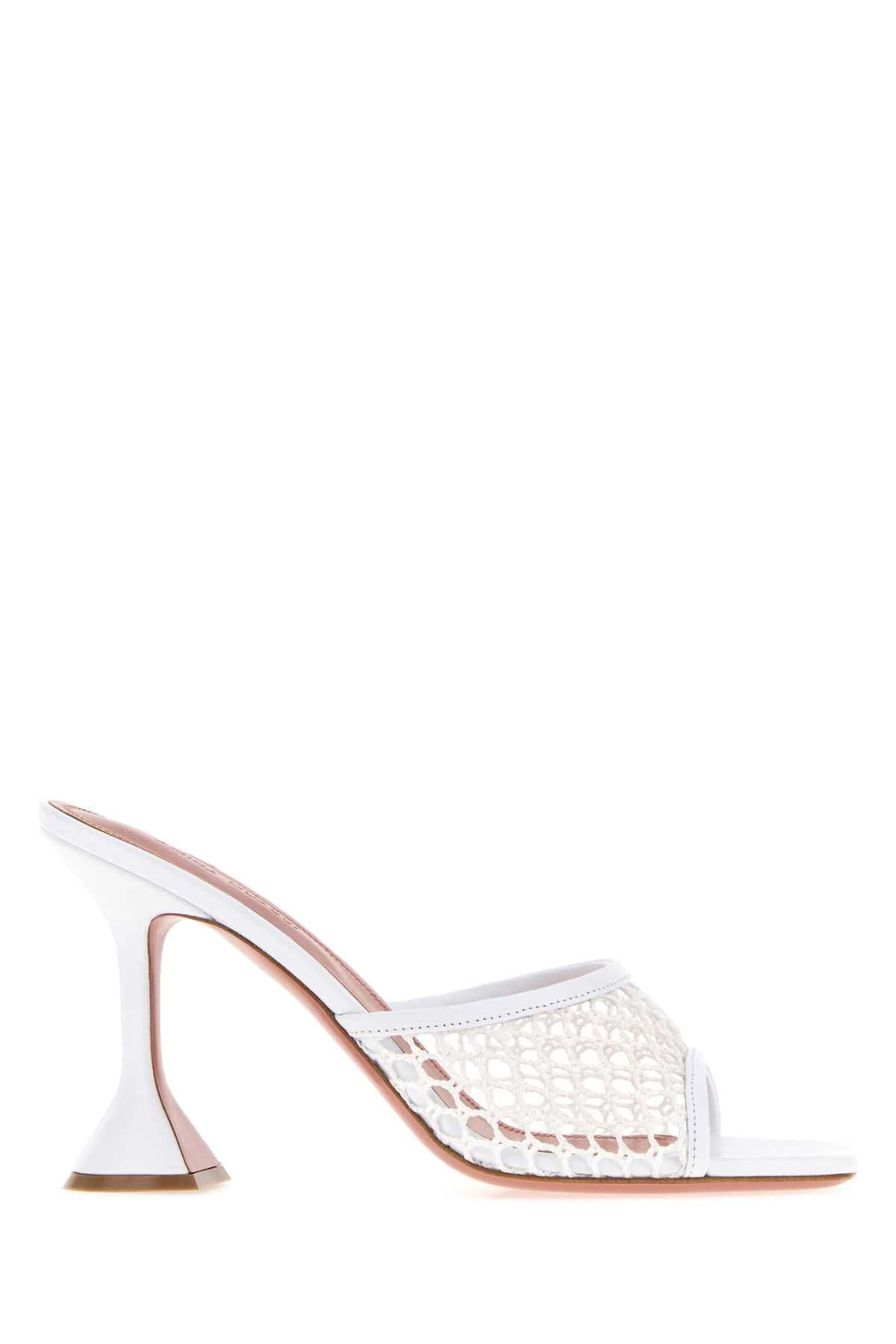 Amina Muaddi Lupita Sandal — White