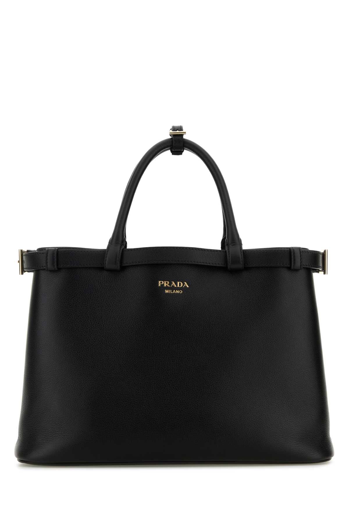 Prada Top Handle Bag — Black