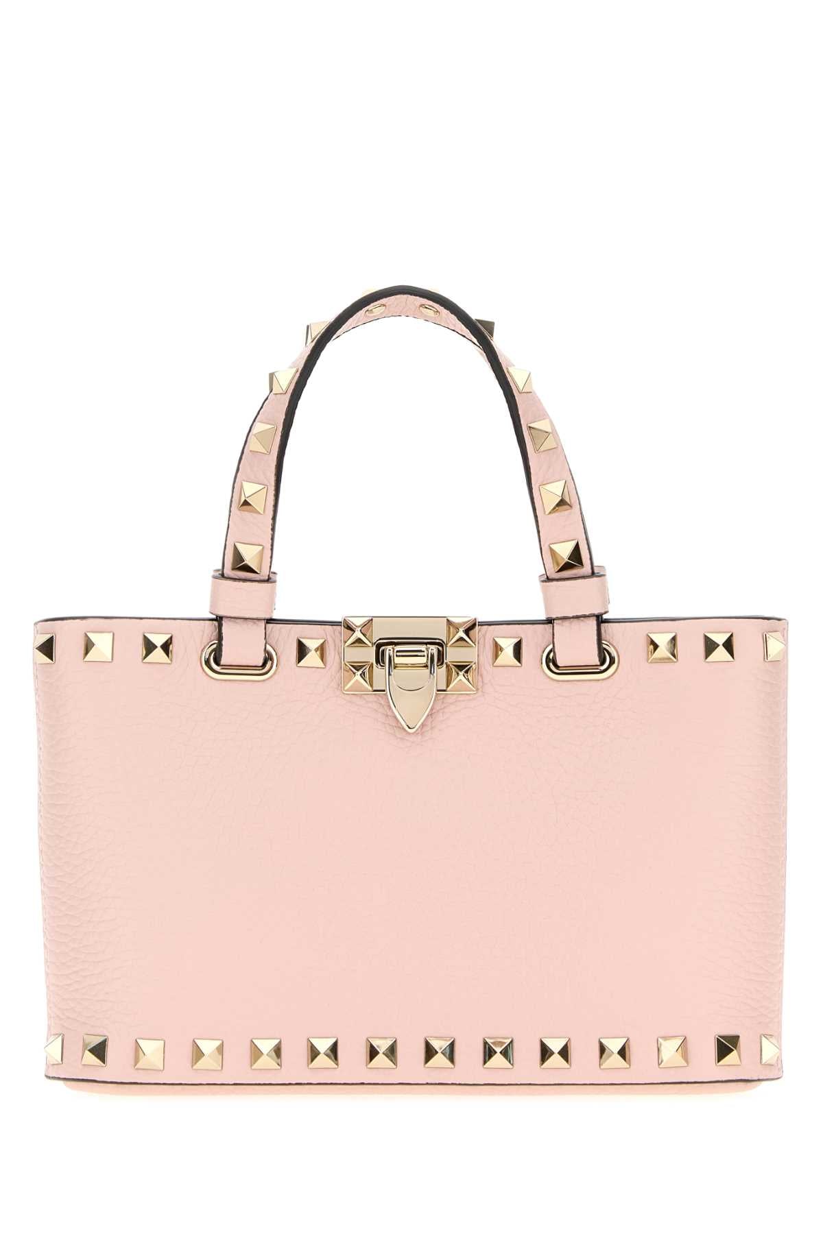 Valentino Garavani Rockstud Top Handle Bag — Pink
