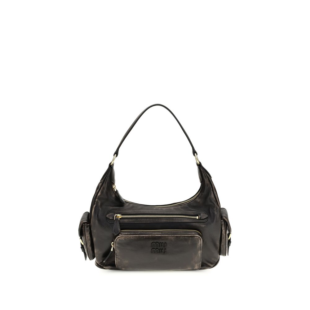 Miu Miu Pocket Shoulder Bag — Brown