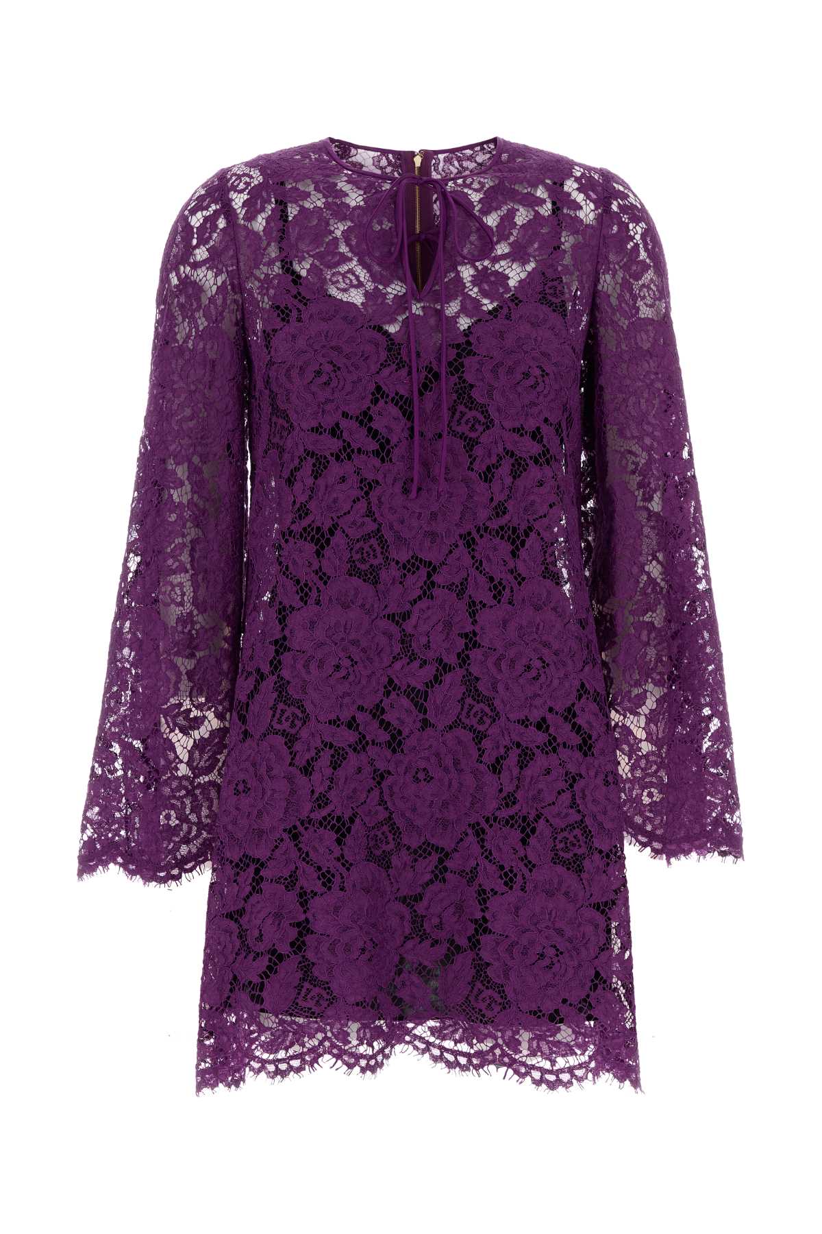 Dolce & Gabbana Pizzo Dress — Purple