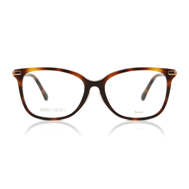 Jimmy Choo Tortoiseshell Acetate Eyeglasses — Brown