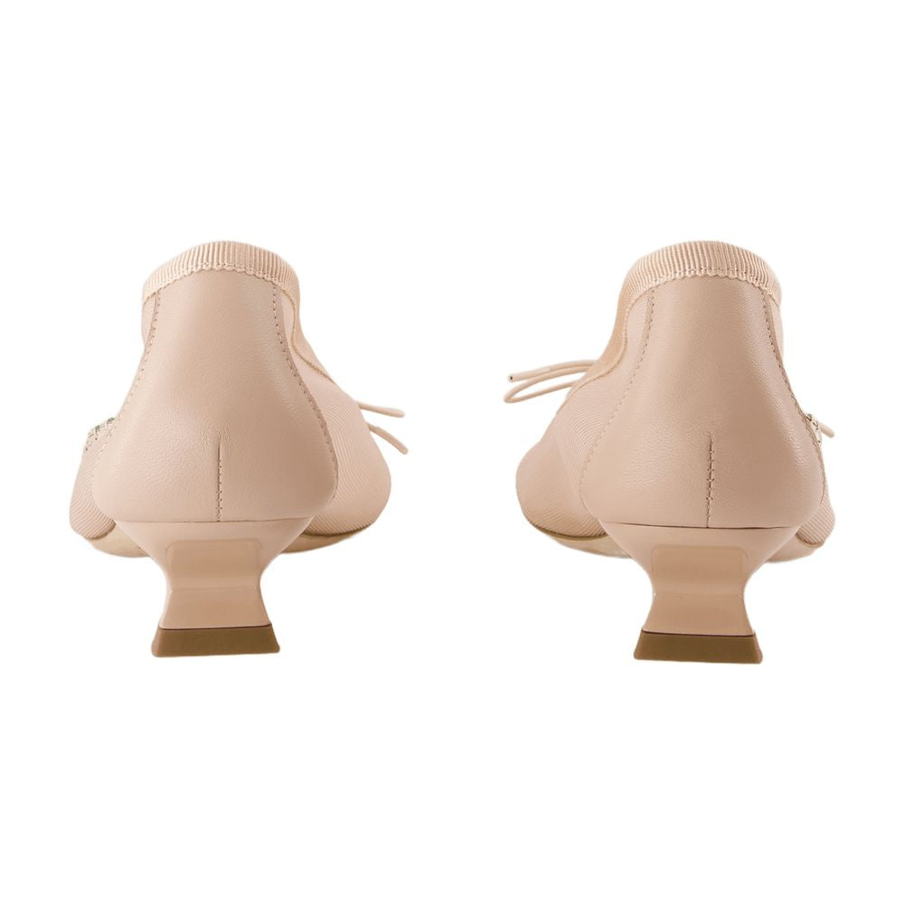 Simone Rocha Mesh Upper Heel — Beige