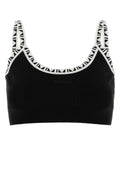 Versace Logo-Patterned Knit Sweater — Black
