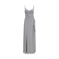 Versace Draped Viscose Jersey Dress — Gray
