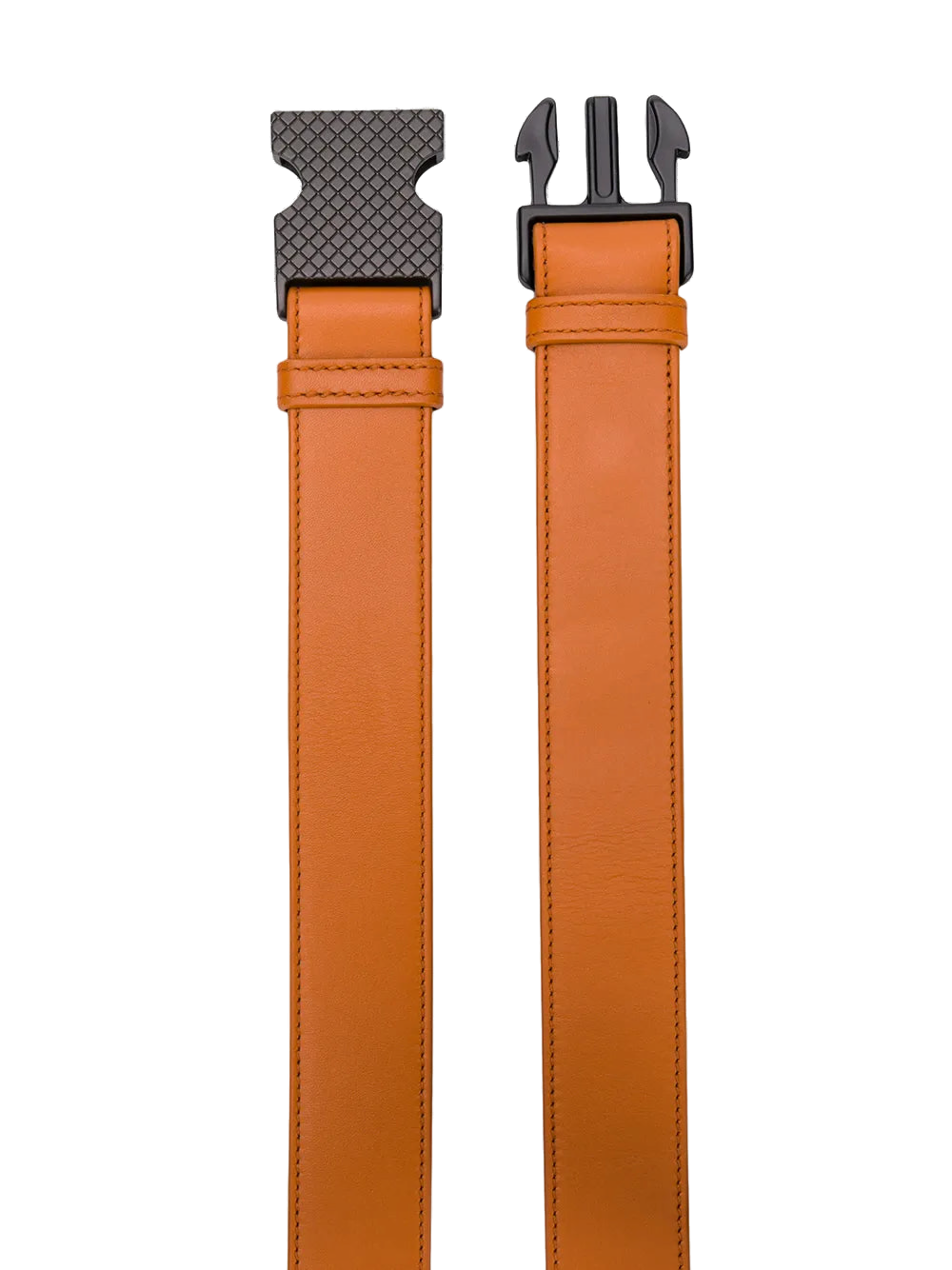 Bottega Veneta Leather and Metal Money Clip — Orange