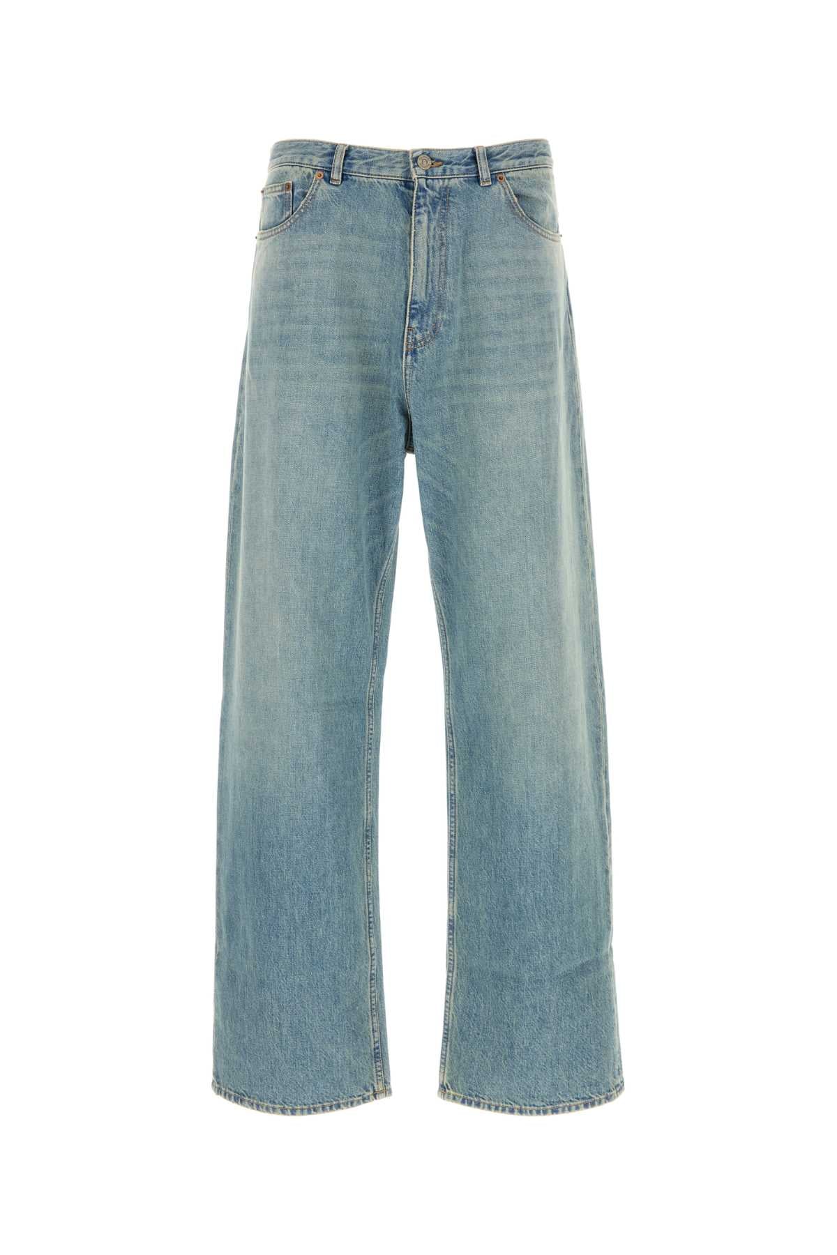 Valentino Garavani Light-Wash Denim Jeans — Blue