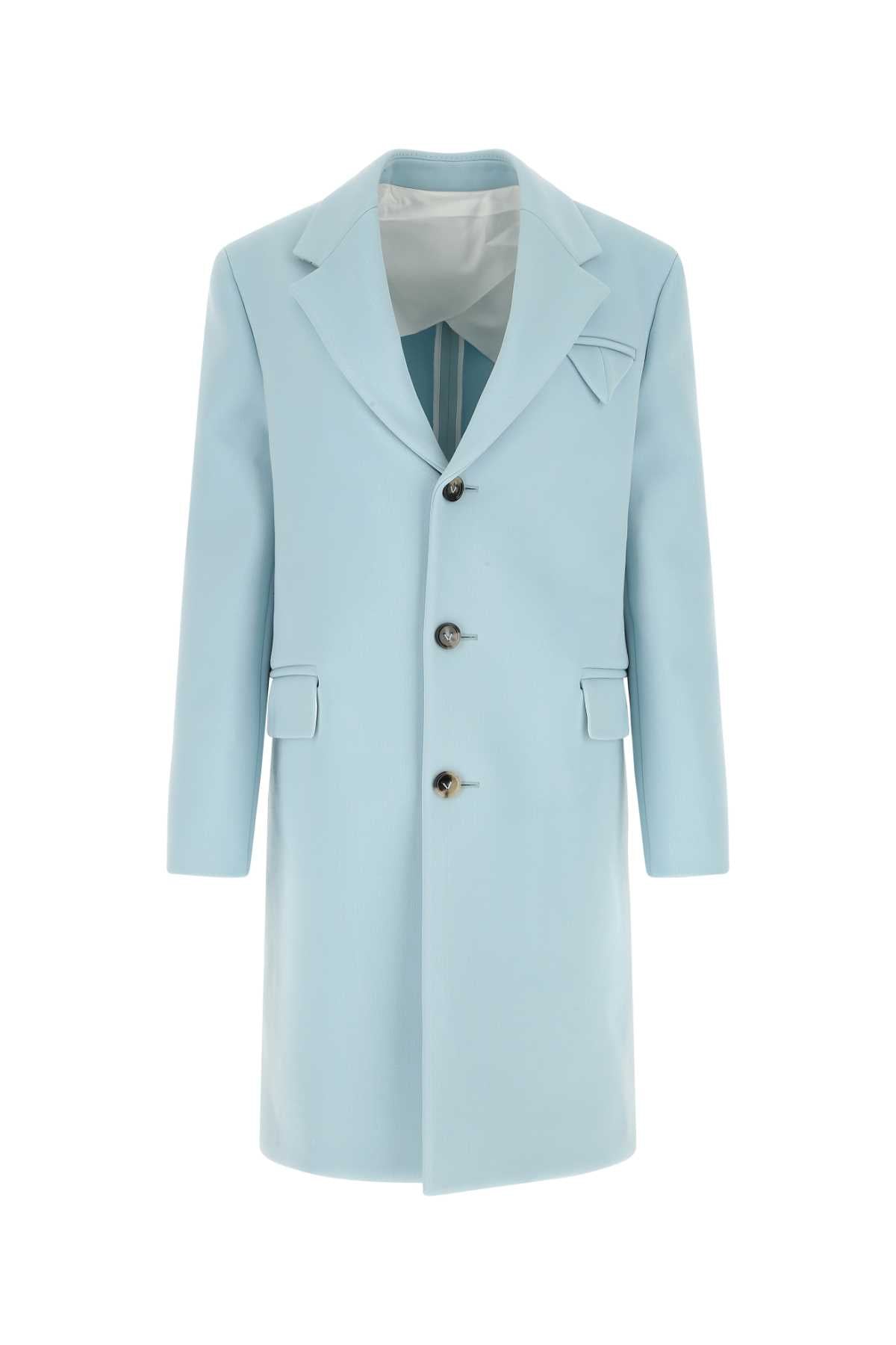 Bottega Veneta Tailored Wool-Blend Coat — Blue