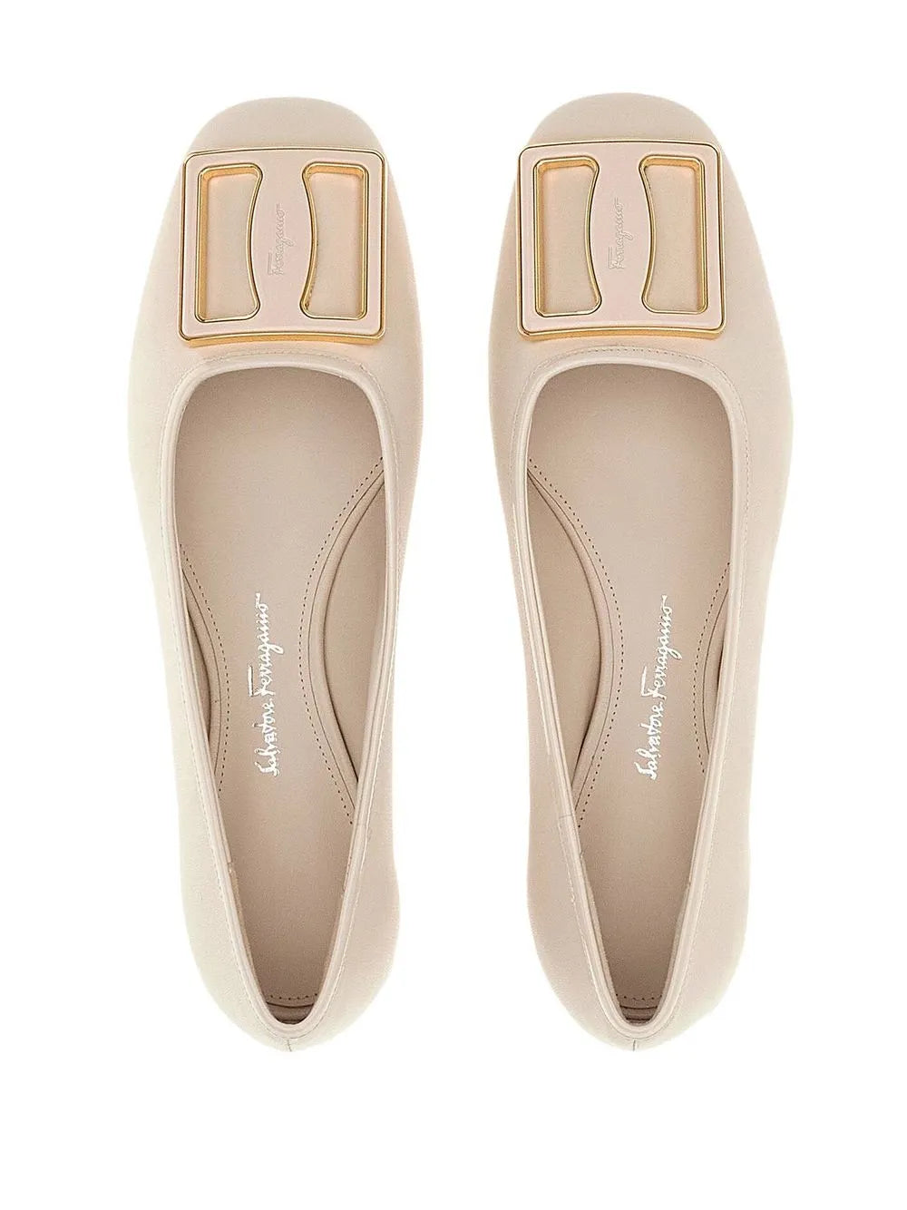 Ferragamo Flat — Beige