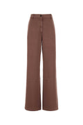 Dries Van Noten Cupro Cotton Trousers — Taupe