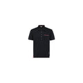 Thom Browne Cotton Polo with Contrast Bands Polo Shirt — Black