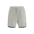 Casablanca Quilted Bouclé Bermuda Shorts — White